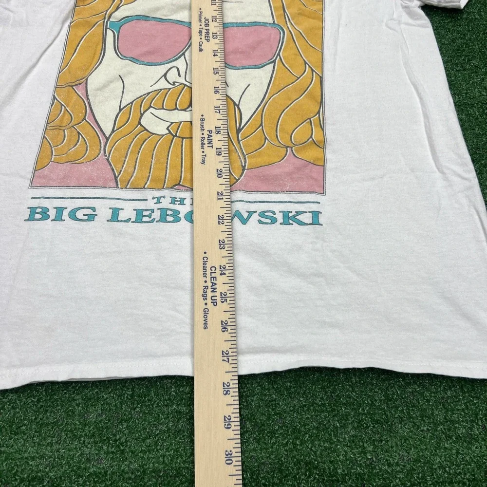 The‎ Big Lebowski Cartoon Face With Sunglasses White T-Shirt Mens Size Large